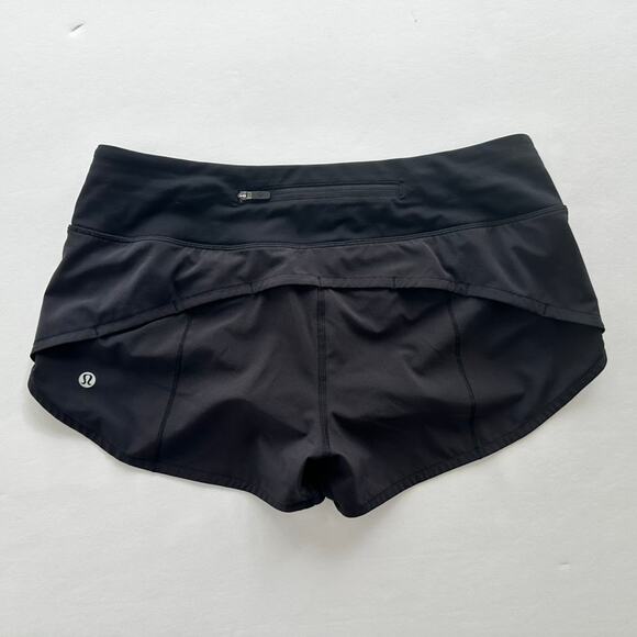 Lululemon Speed Up Short Black Size 6 Updated Fit Run Gym Workout Crossfit NEW - Picture 3 of 6
